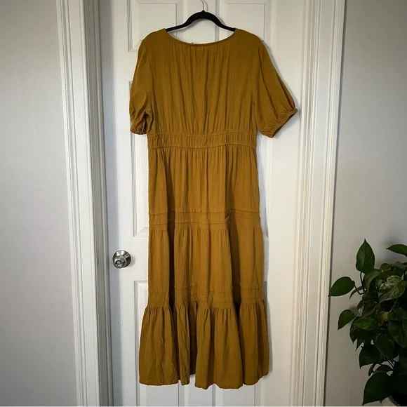 Lucky Brand Mustard Midi Dress - Picture 3 of 5